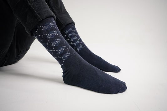 Cross Stripe Dress Socks(3 Pack)