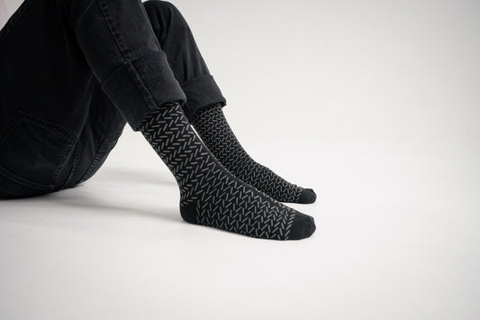 Diagonal Liner Dress Socks(3 Pack)