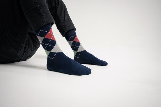 Diamond Patch Dress Socks(3 Pack)